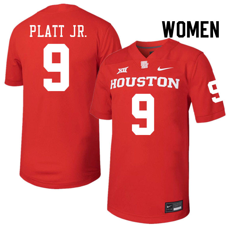 Women #9 Corey Platt Jr. Houston Cougars College Football Jerseys Stitched-Red